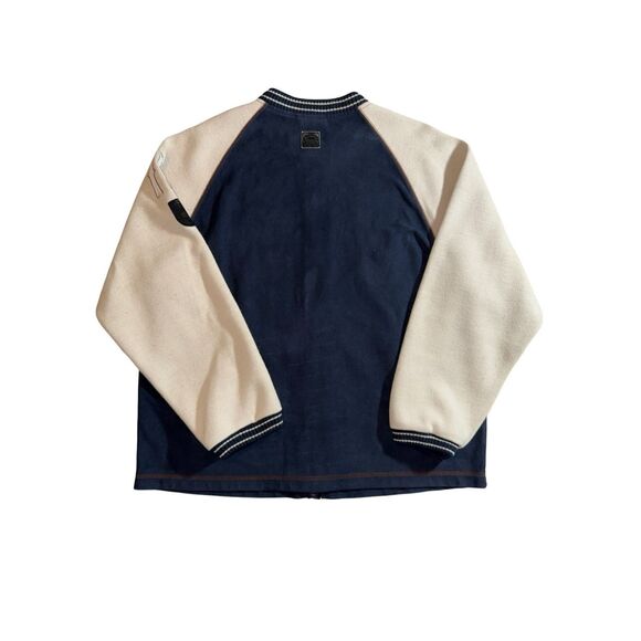Ecko Unltd Otherground 72 Navy Cream Zip Up Jacket Size L Vintage Y2K Streetwear - Picture 2 of 4